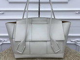 Bottega Veneta Arco 56 Bag in White French Calf with an Orthogonal Maxi Weave