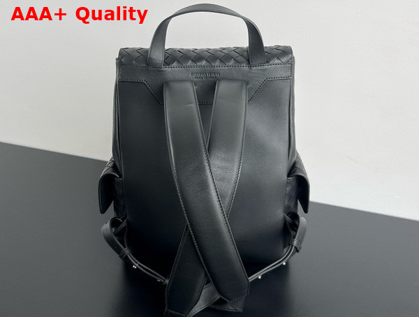 Bottega Veneta Back To School Backpack in Black Intrecciato Leather 805971 Replica