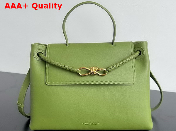 Bottega Veneta Ciao Ciao Top Handle Bag in Matcha Silky Calf Leather Replica