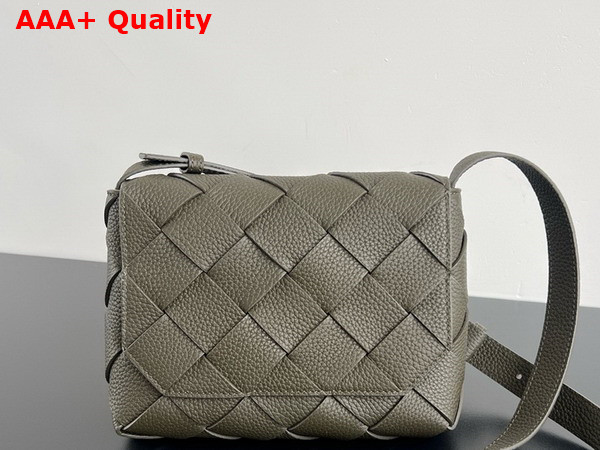 Bottega Veneta Diago Crossbody Bag in Dark Green Grained Intreccio Leather Replica