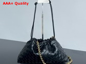 Bottega Veneta Dustbag Notte Black Intrecciato Calfskin Leather 839394 Replica