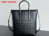 Bottega Veneta Intrecciato Zipped North South Tote Ardoise Intrecciato Leather Replica