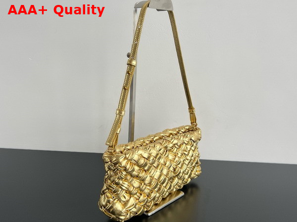 Bottega Veneta Kalimero Cha Cha Gold Foulard Intreccio Clutch Replica