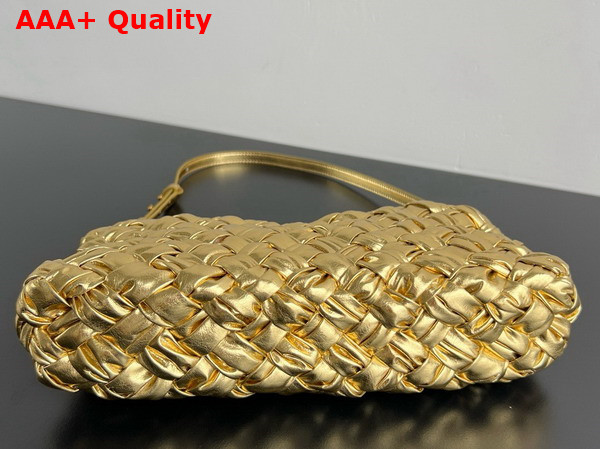 Bottega Veneta Kalimero Cha Cha Gold Foulard Intreccio Clutch Replica