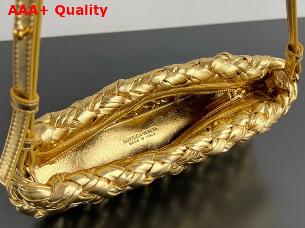 Bottega Veneta Kalimero Cha Cha Gold Foulard Intreccio Clutch Replica