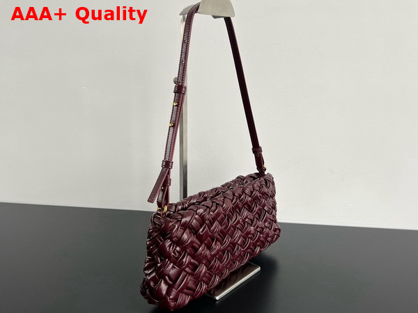 Bottega Veneta Kalimero Cha Cha Rosewood Foulard Intreccio Clutch Replica