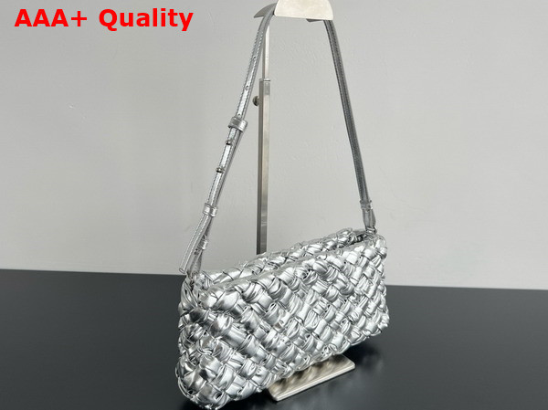 Bottega Veneta Kalimero Cha Cha Silver Foulard Intreccio Clutch Replica