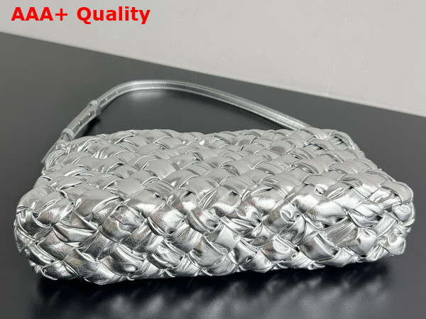 Bottega Veneta Kalimero Cha Cha Silver Foulard Intreccio Clutch Replica