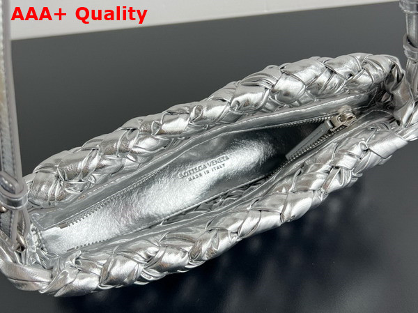 Bottega Veneta Kalimero Cha Cha Silver Foulard Intreccio Clutch Replica