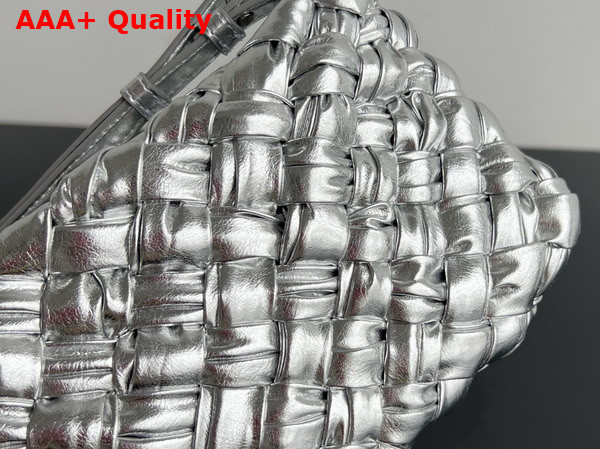 Bottega Veneta Kalimero Cha Cha Silver Foulard Intreccio Clutch Replica