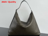 Bottega Veneta Large Traveler Hobo Bag in Cypress Intrecciato Deerskin Replica