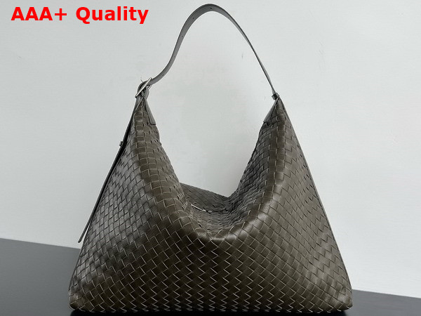 Bottega Veneta Large Traveler Hobo Bag in Cypress Intrecciato Deerskin Replica