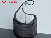Bottega Veneta Medium Veneto Cross Body Bag with Rounded Shape in Intrecciato Nappa Fluffy Fondant 826877 Replica