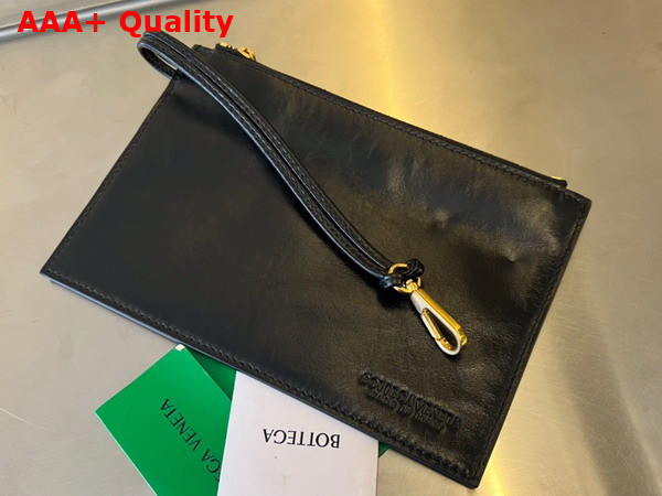 Bottega Veneta Mini Arco Tote Bag in Black Foulard Intreccio Leather Replica