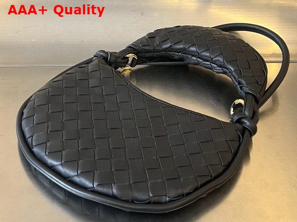 Bottega Veneta Small Gemelli Bag in Black Intrecciato Leather Replica