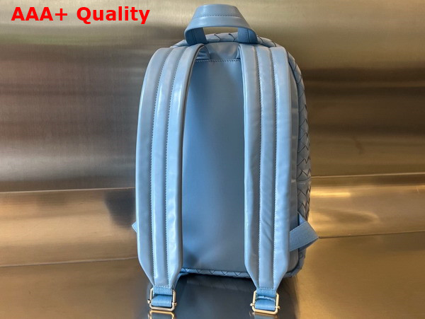 Bottega Veneta Small Intrecciato Backpack in Surf Intrecciato Leather Replica