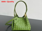 Bottega Veneta Small Parachute Matcha Intrecciato Leather Replica