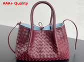 Bottega Veneta Small Pinacoteca Tote Bag Madder Brown and Lunar Intrecciato Silky Calf Leather Replica