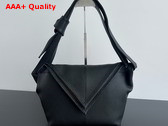 Bottega Veneta Small Sawyer Shoulder Bag in Black Grained Calfskin 815807 Replica