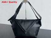 Bottega Veneta Small Sawyer Shoulder Bag in Black Silky Calfskin 815807 Replica