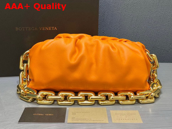 Bottega Veneta The Chain Pouch Orange Calfskin Replica