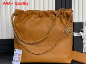 Chanel 22 Small Handbag in Brown Grained Calfskin AS3260 Replica