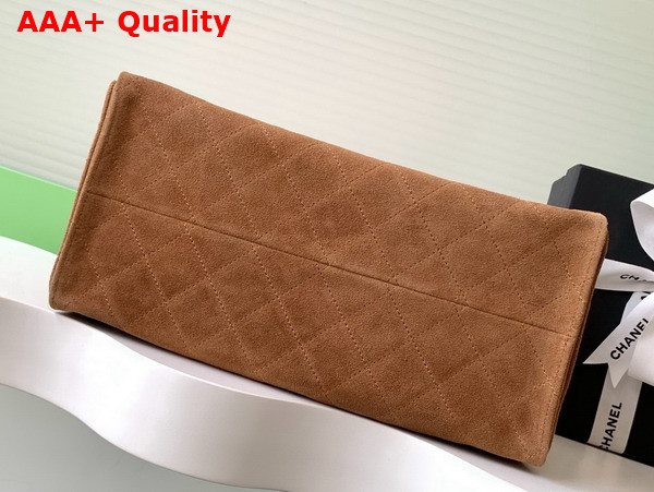 Chanel 25 Medium Handbag in Brown Suede Calfskin AS5311 Replica