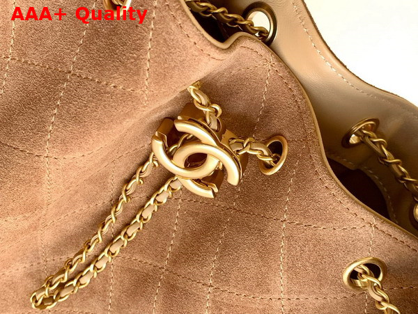 Chanel 25 Medium Handbag in Brown Suede Calfskin AS5311 Replica