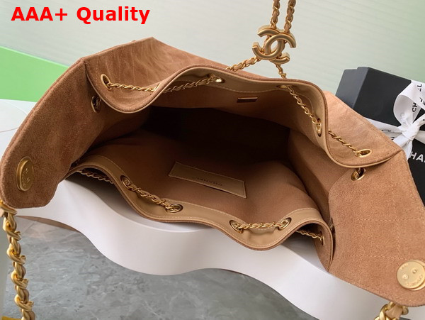 Chanel 25 Medium Handbag in Brown Suede Calfskin AS5311 Replica