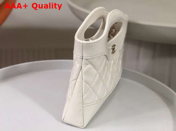 Chanel 31 Mini Shopping Bag in White Lambskin Replica