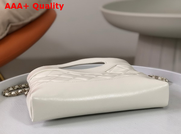 Chanel 31 Mini Shopping Bag in White Lambskin Replica