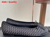 Chanel Ballet Flats in Black Denim G02819 Replica