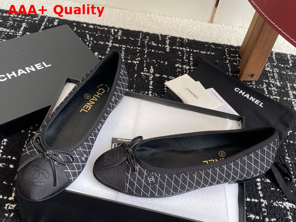 Chanel Ballet Flats in Black Denim G02819 Replica