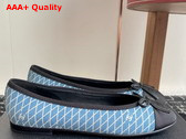 Chanel Ballet Flats in Denim Sky Blue Blue and Black G02819 Replica