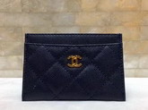 Chanel Card Holder in Black Caviar Leather For Sale