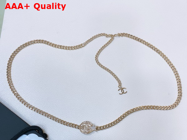 Chanel Chain Belt Metal and Strass Gold and Crystal ABB567 Replica