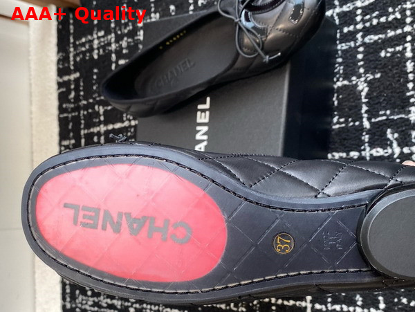 Chanel Classic Ballet Flats in Black Quilted Lambskin Replica