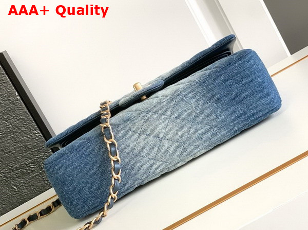 Chanel Classic Flap Bag in Blue Denim Replica