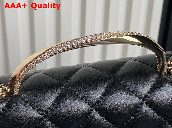 Chanel Clutch with Chain Lambskin Diamante and Gold Metal Black AP4293 Replica