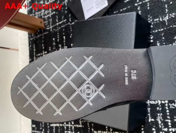 Chanel Glazed Leather Mule in Black Replica