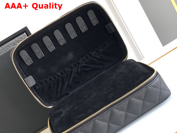 Chanel Jewelry Case in Black Grained Calfskin Replica