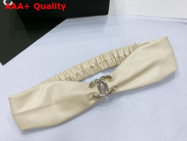 Chanel Lambskin Belt in Beige Replica