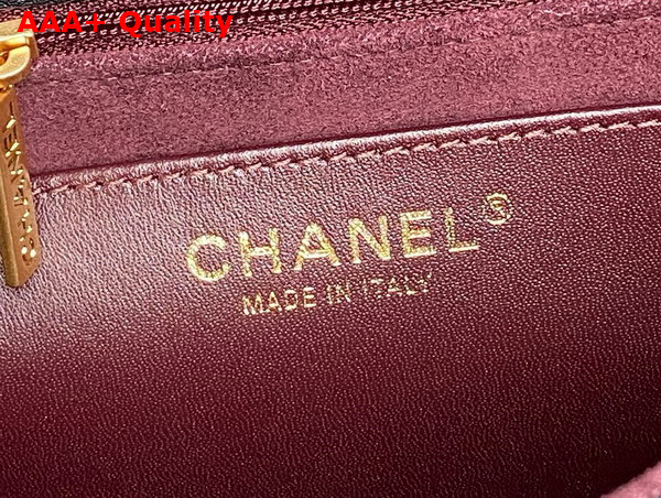 Chanel Large Flap Bag with Top Handle Black Calfskin Gold Tone Metal AS5467 Replica