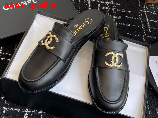 Chanel Leather Mule in Black Replica