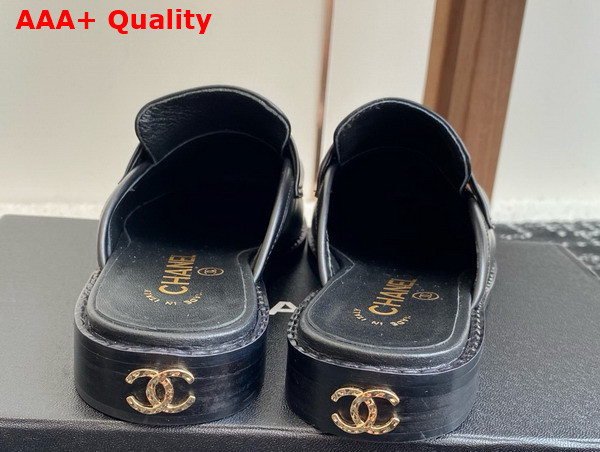 Chanel Leather Mule in Black Replica