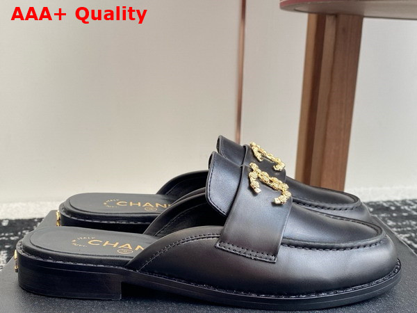 Chanel Leather Mule in Black Replica