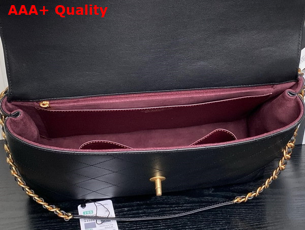 Chanel Maxi Flap Bag with Top Handle in Black Calfskin Gold Tone Metal AS5543 Replica