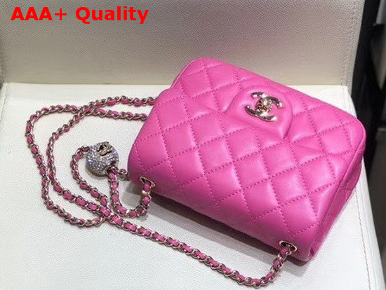 Chanel Mini Flap Bag Lambskin Gold Tone Metal Pink AS1786 Replica