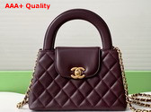 Chanel Mini Shopping Bag in Burgundy Lambskin AS4416 Replica