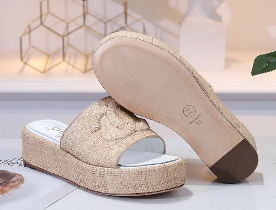 Chanel Mules Raffia Beige G34750